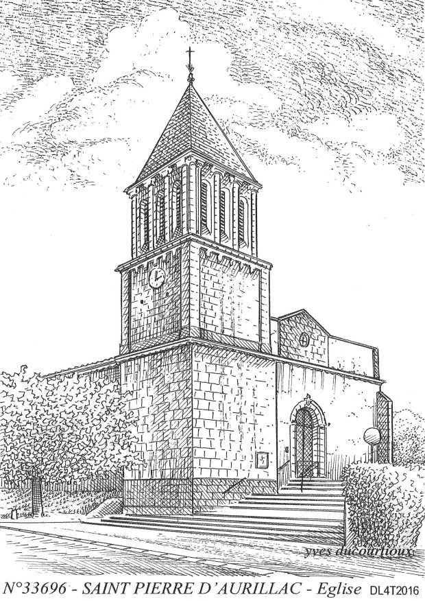 N 33696 - ST PIERRE D AURILLAC - église